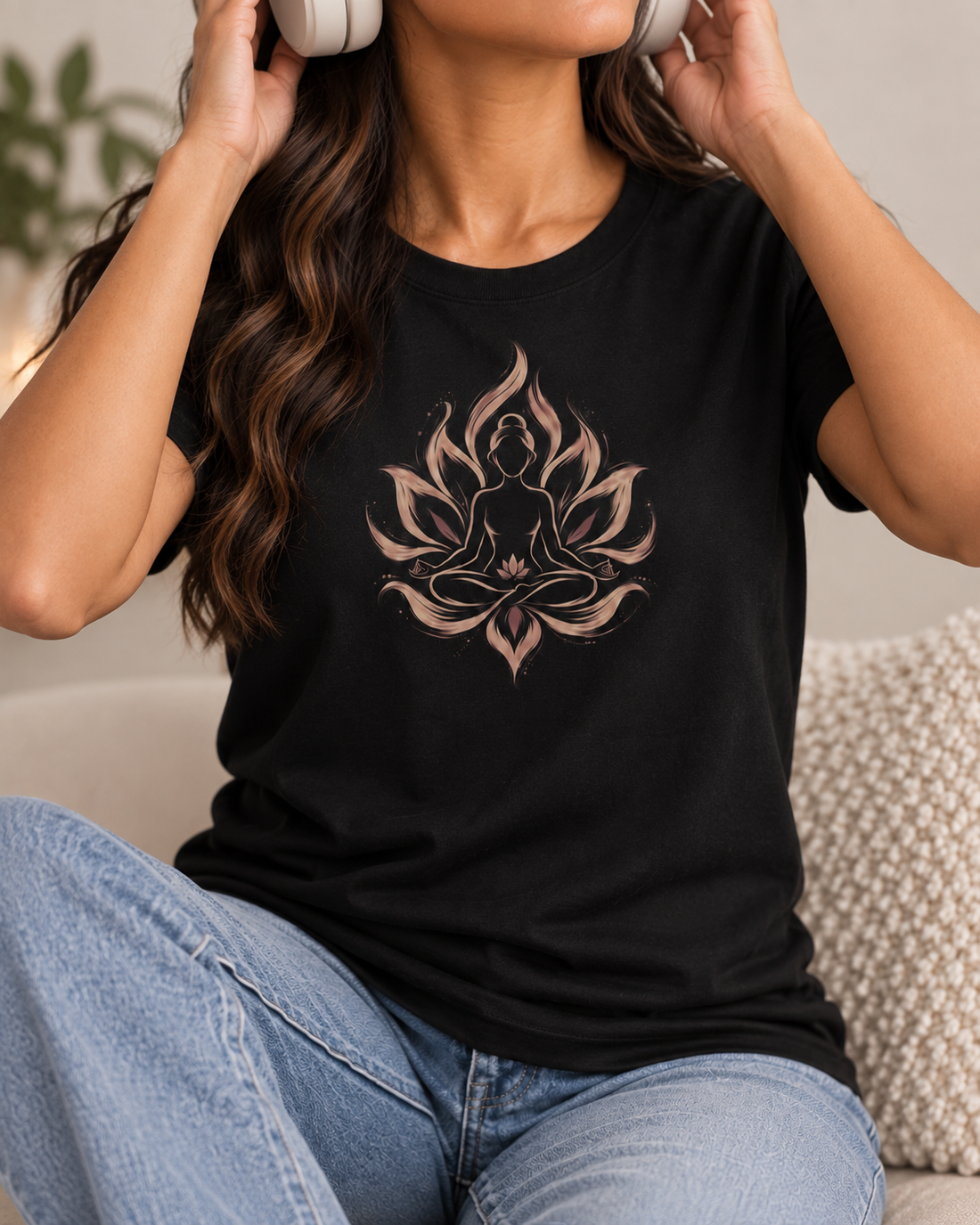 Meditation T-Shirt – Flowing Lotus