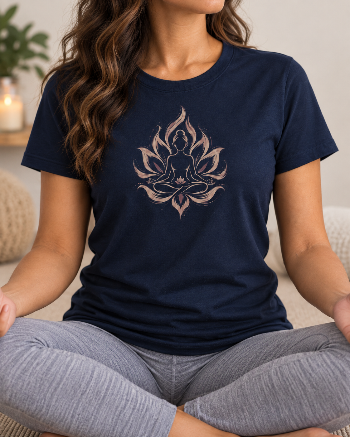 Meditation T-Shirt – Flowing Lotus