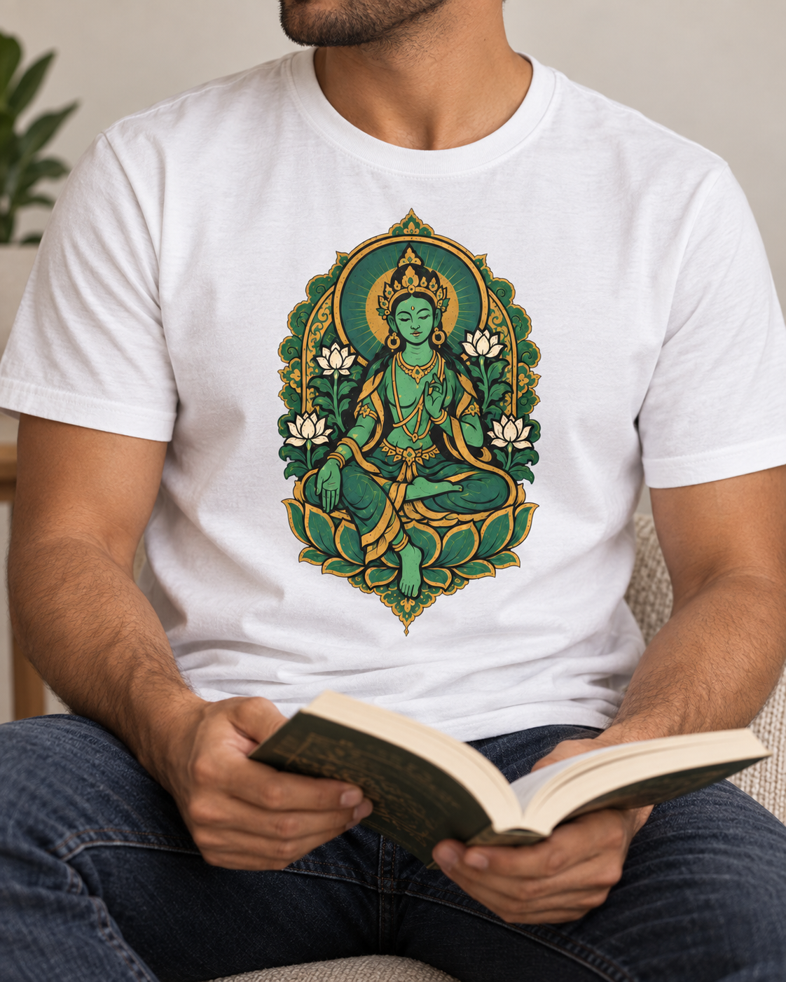 Green Tara T-Shirt – Lotus Art