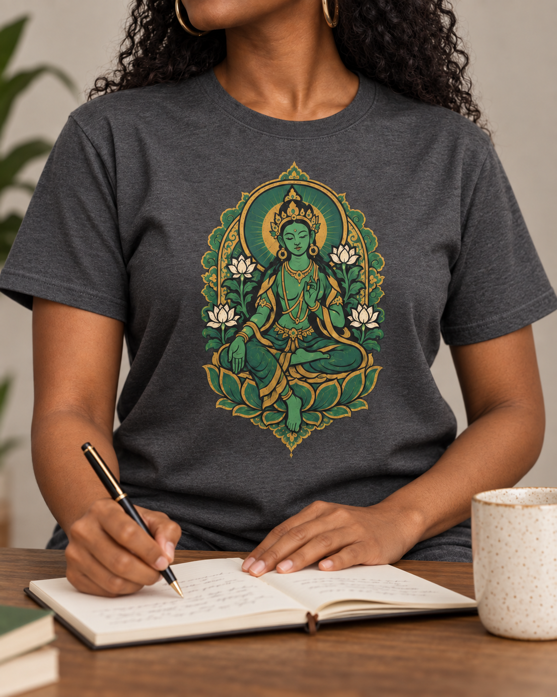 Green Tara T-Shirt – Lotus Art