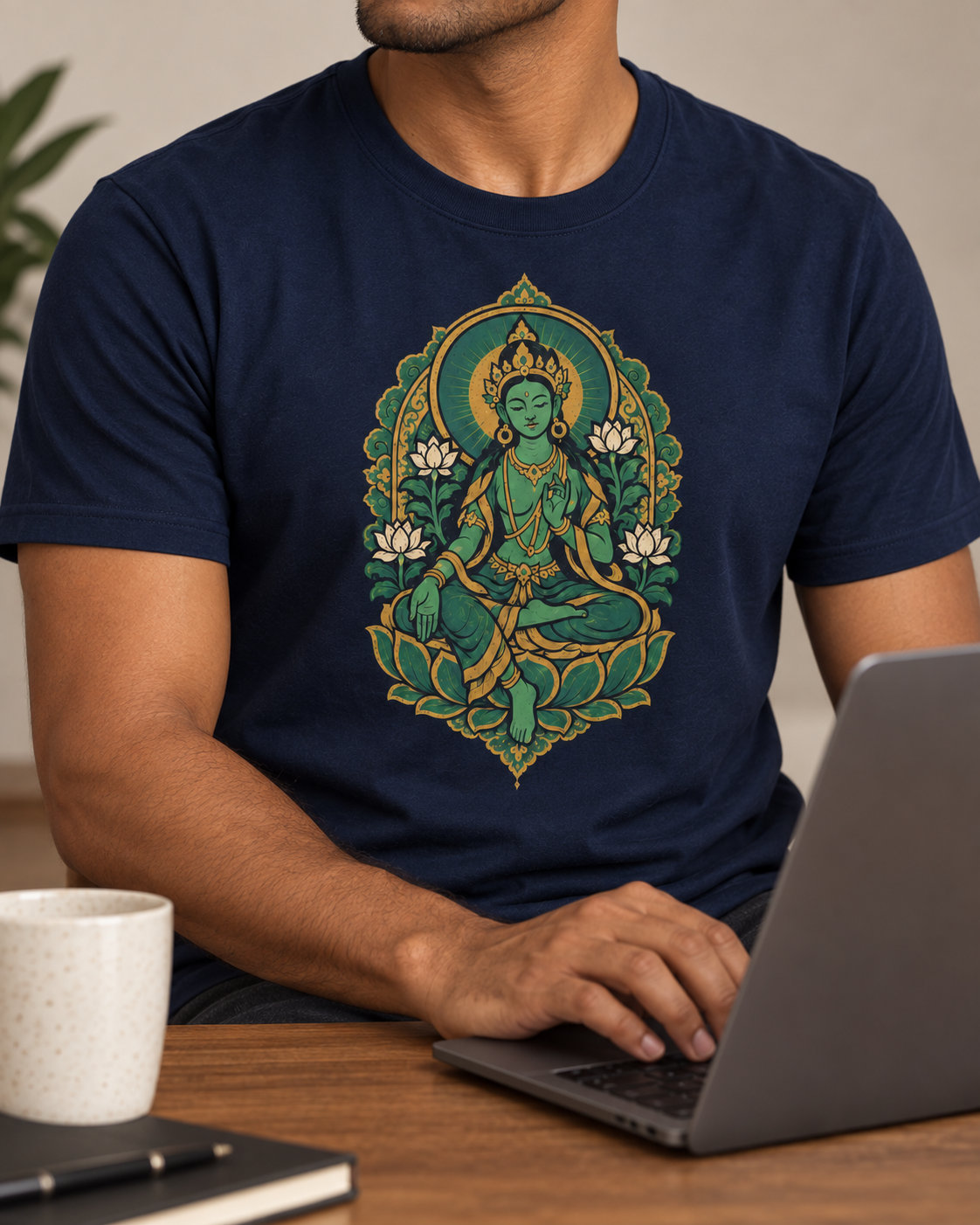 Green Tara T-Shirt – Lotus Art