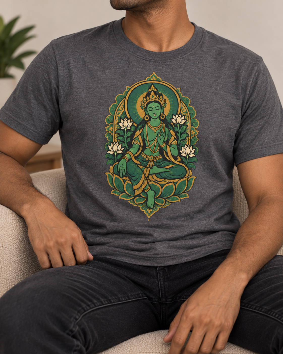 Green Tara T-Shirt – Lotus Art