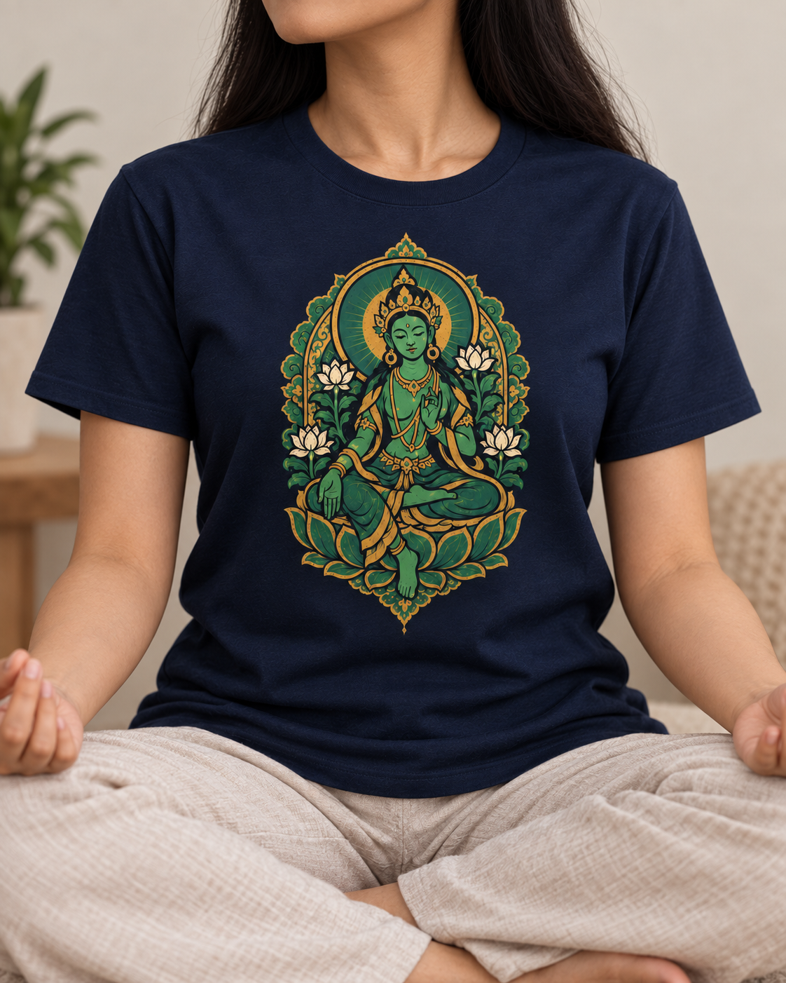 Green Tara T-Shirt – Lotus Art