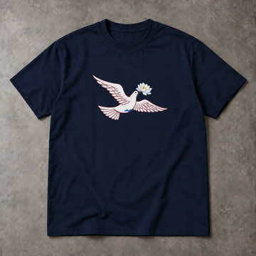 Peace Dove T-Shirt - Lotus Flower Graphic, Unisex
