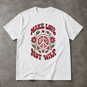 Peace T-Shirt - Make Love Not War Floral Graphic, Unisex