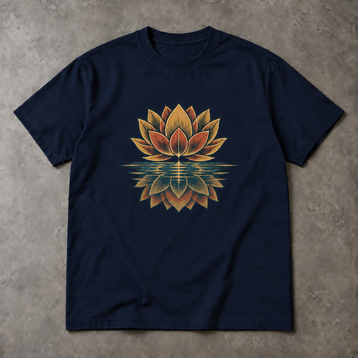 Lotus Flower T-Shirt - Golden Reflection Graphic, Unisex