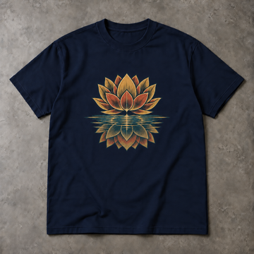 Lotus Flower T-Shirt - Golden Reflection Graphic, Unisex